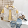 Spring summer clothing, jacket with hood, children's demi-season autumn top, 2023 collection