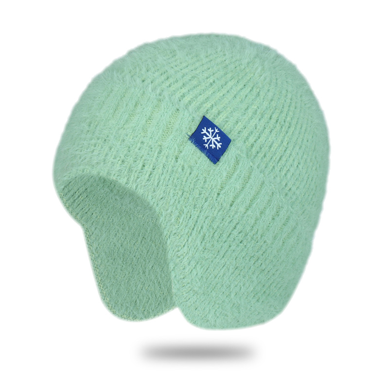 Autumn and winter knitted hats for men and women of the same style, ear protectors, thermal headgear, earmuffs, hats, cold-proof cycling pullovers._voghion.com