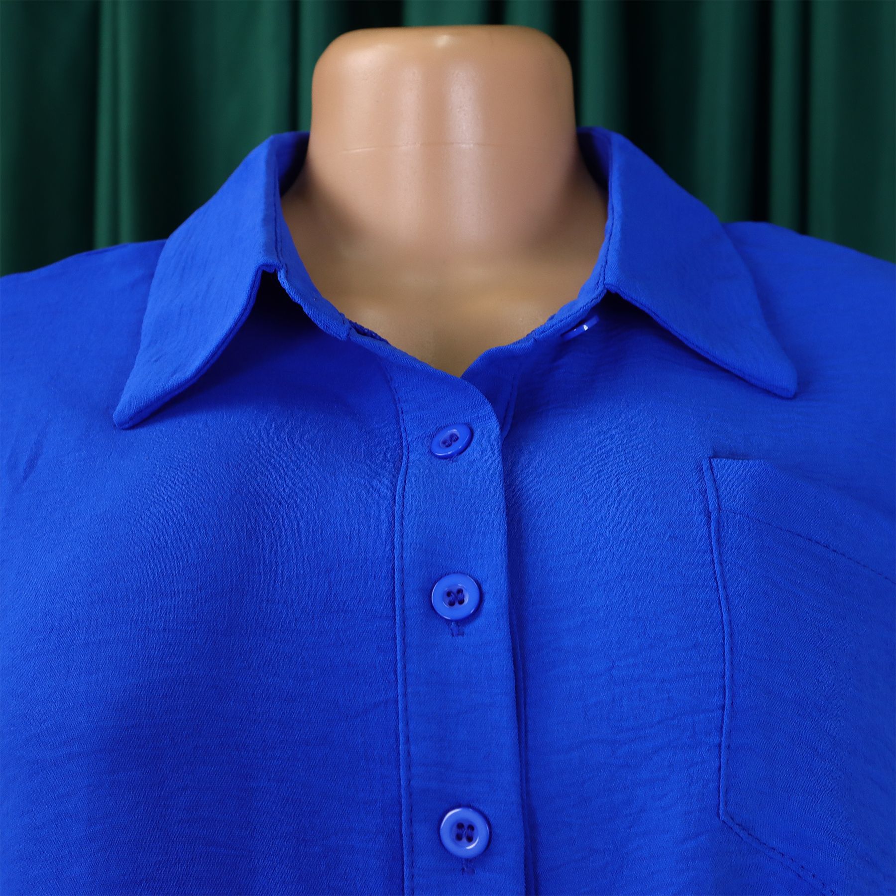 Women's Clothing summer new casual lapel short sleeved shirt shorts fashionable suit_mkmklike.com