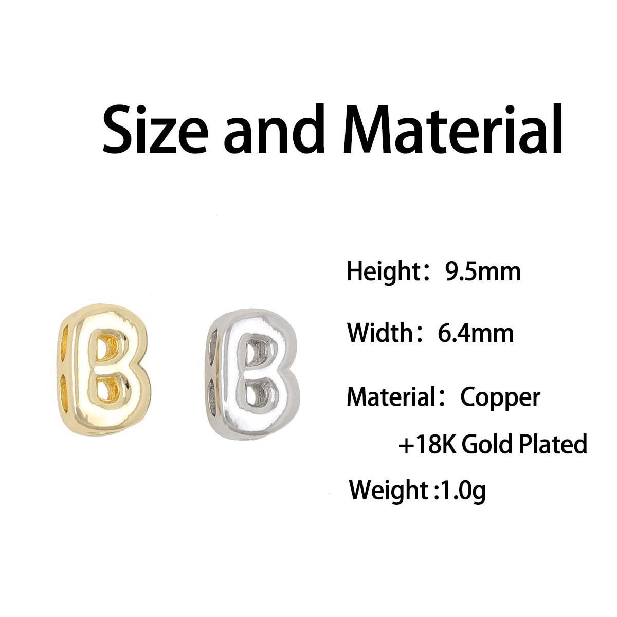 14g Weight Pendant Jewelry Making Type Charms, Bracelets, Necklace Classification 1 Piece Quantity Copper Material Letter, Word, Bubble Pattern All Seasons Season Women's Gender Polished Finish Classic Style Style 1 Piece Copper Letter Word Bubble Polished Charms Bracelets Necklace Pendant 3