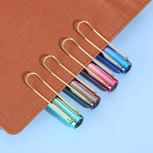 Colorful gradient business gift student pen plastic replaceable ink bag positive posture pen stationery wholesale