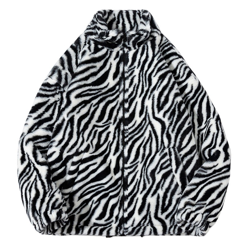 2021 nuevo abrigo de otoño e invierno para los amantes del estilo coreano versátil collar de pie a rayas abrigo suelto de algodón acolchado ropa de algodón acolchado frito estilo callejero