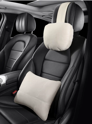 Waist support, Neck Pillow, Car Pillow, Shoulder - off-white-model-comfortable-and-breathable-single-headrest