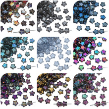 8mm玻璃镀彩珠五角星串珠散子手工diy手串项链挂件饰品配件材料
