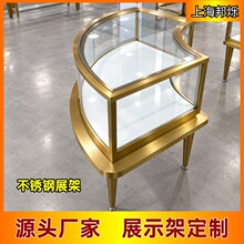 不锈钢珠宝展柜商场黄金首饰玻璃柜台上海工厂来图定制珠宝展示柜