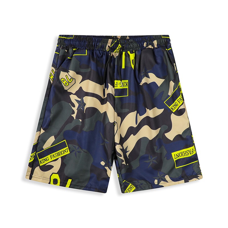 Sports American Leopard Print Shorts Trendy Brand Five-Point Basketball Loose Quick-Drying Summer Casual Training Running Beach Pants