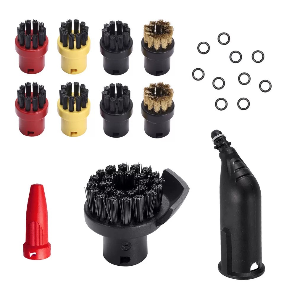 Adecuado para accesorios de vapor Karcher Kach, trapo, trapo, accesorios de vapor Karcher, cepillo redondo pequeño, cepillo de cobre