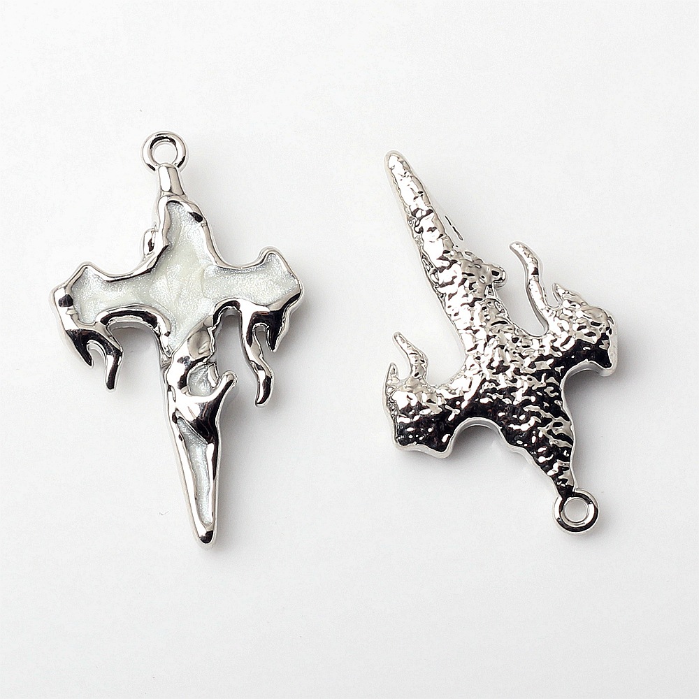 10 Pcs/package Simple Style Cross Alloy Enamel Plating Jewelry Accessories display picture 6