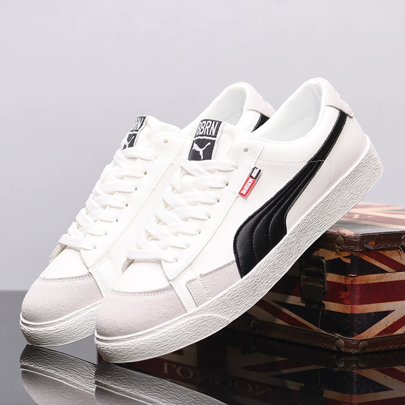 Кожаные кроссовки мужская повседневная обувь мужская обувь новый тренд летняя спортивная мужская маленькая белая обувь дышащая обувь женская FG2001