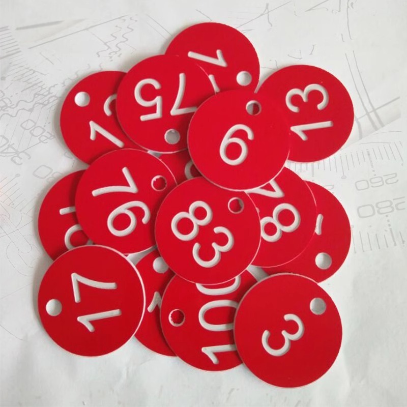 Digital Number Plate Storage Card Bathroom Number Key Hand Plate Malatang Fast Food Restaurant Table Number Plate