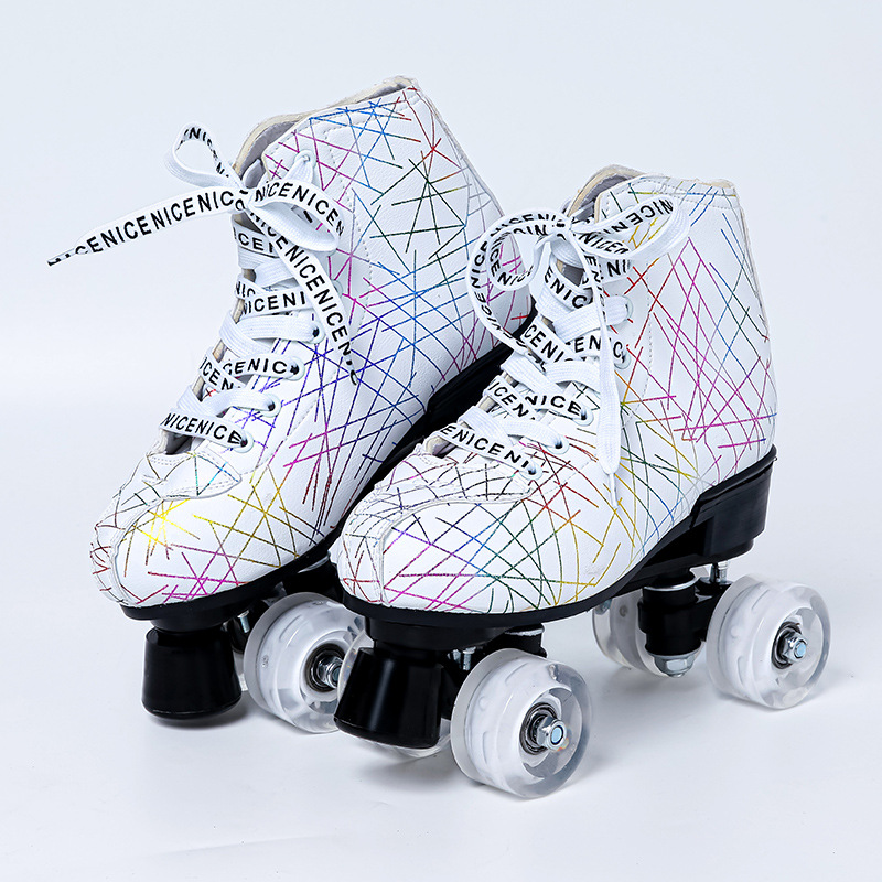 Nuevos patines de doble fila para adultos cuatro patines de ruedas para niños patines de ruedas para hombres y mujeres adultos patines de doble fila flash