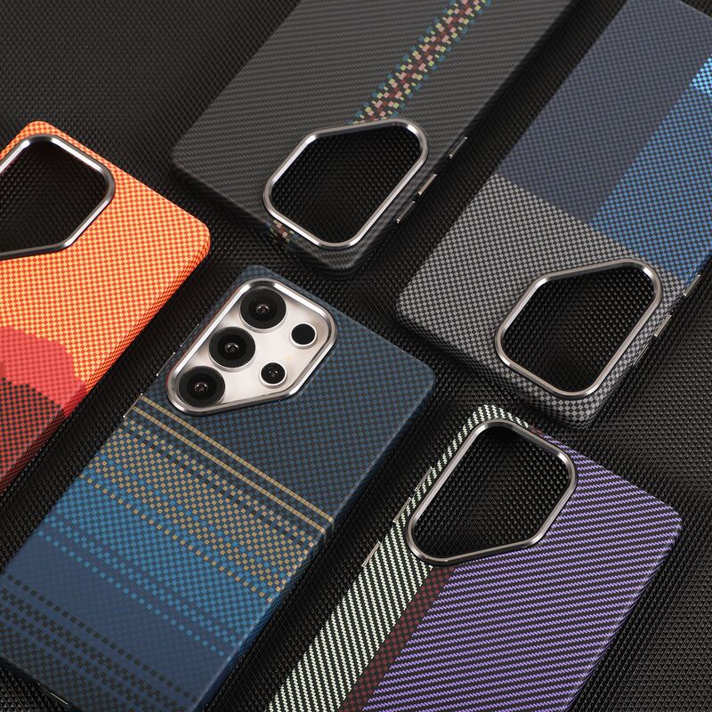 Suitable for Samsung S23Ultra Carbon Fiber Pattern Mobile Phone Case S23Plus/S23 Protective Cover Anti-Fingerprint Strong Magnetic A56