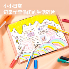Powerful SK120 Colored Fine Liner, Simple and Fashionable Student and Children Kindergarten Handicraft Painting Dual-Head Marker