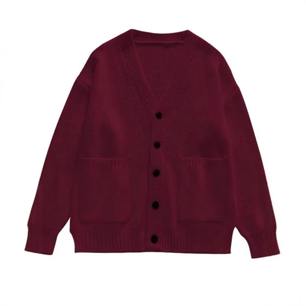 Japanese retro red demi-season sweater