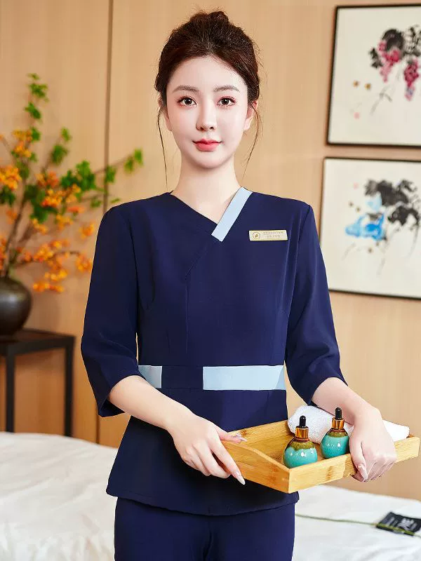 SPA Красотa платье профессиональный костюм осень Beauty Technician Health Technician Service Beauty Salon Health Hall Health Museum foot bath work clothes