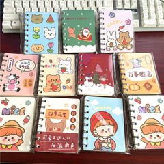 Student Pocket Mini Coil-bound Diary Notebook Office Portable Notepad OPP Independent Packaging Cartoon Notebook