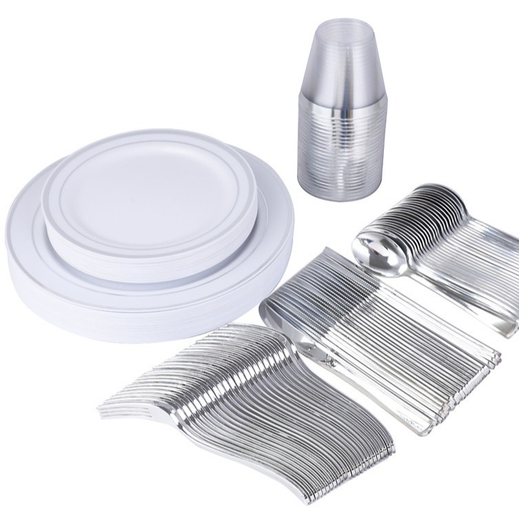 PS disposable plate party tableware cake plate 19cm western plate plus hard bronzing plastic plate wholesale 6 inch 7.5 PS disposable plate party tableware cake plate 19cm western plate plus hard bronzing plastic plate wholesale 6 inch 7.5