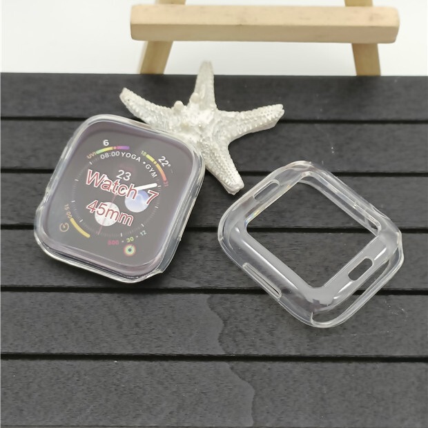Suitable for iWatch 7th Generation 41MM45MM Watch Protective Cover TPU Apple 4567 Generation Apple Watch Case Suitable for iWatch 7th Generation 41MM45MM Watch Protective Cover TPU Apple 4567 Generation Apple Watch Case