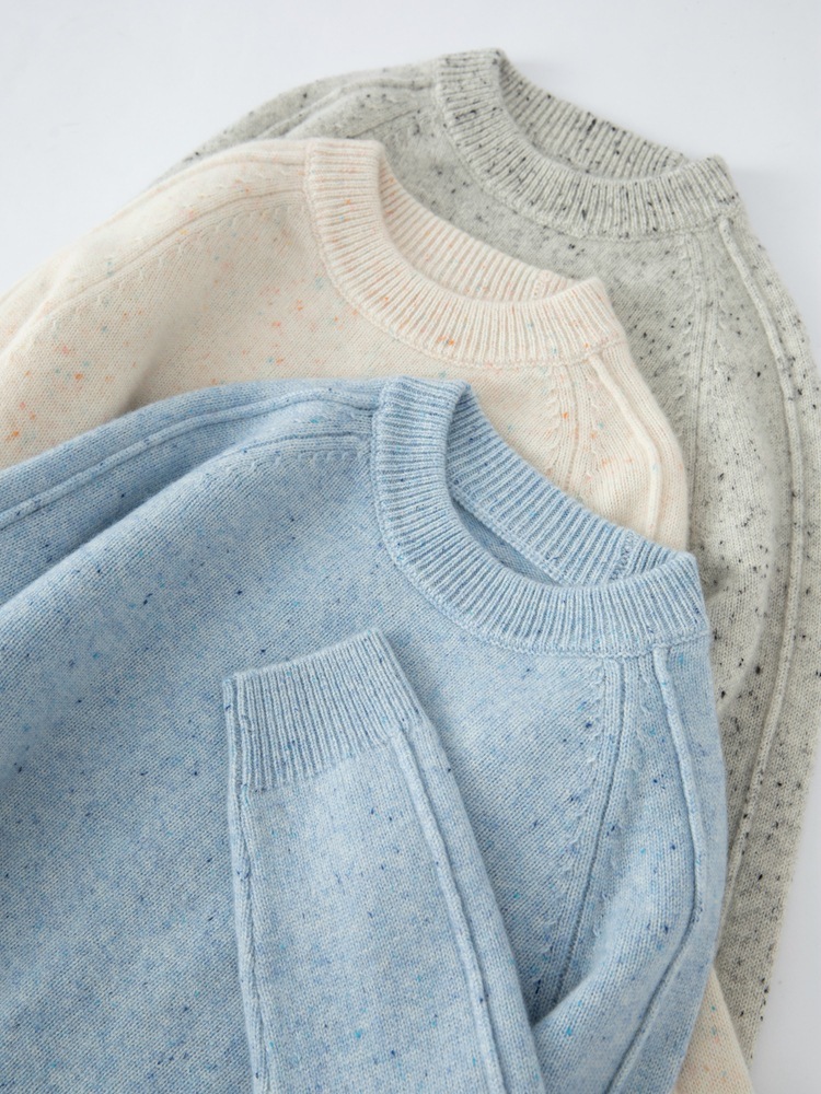 Children's colorful cashmere knit sweater, boys' knit sweater, girls' pullover base layer top, baby's simple cashmere