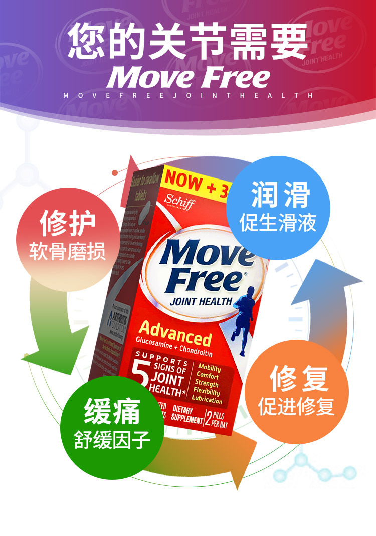 美国进口Move Free氨糖维骨力软骨素加钙舒缓关节200粒红瓶-阿里巴巴