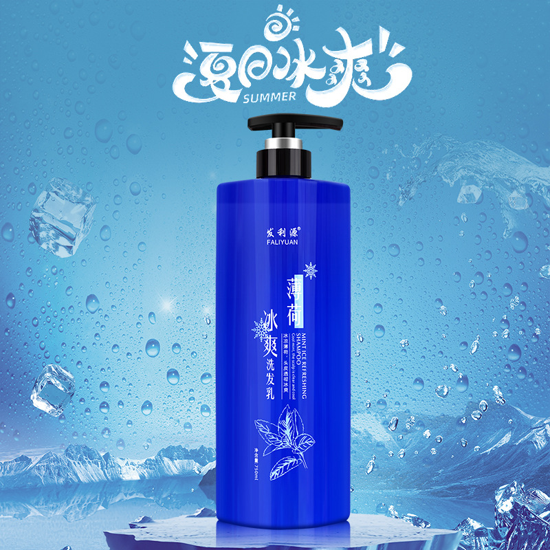 Ice Therapy Shampoo Cool Mint Refreshing Cleansing Anti-Dandruff Family Shampoo for Men and Women 750ml