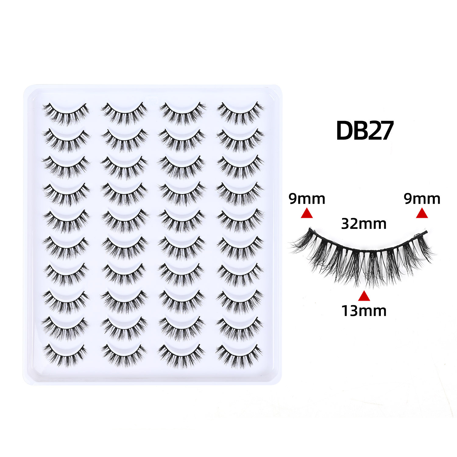 Gran capacidad de comercio exterior de Europa y los Estados Unidos una sola pieza de pestañas falsas tridimensionales curvas naturales cortas auto-injerto a pestañas peludas