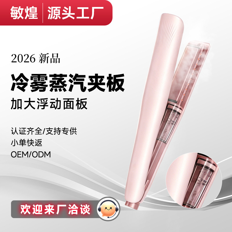 2026 cross-border popular cold mist straight clip steam clip hair…