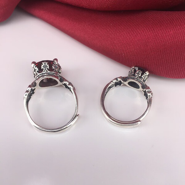 Agate retro ring for men and women