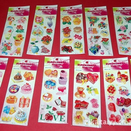 中国印刷城批发大量做全彩色卡通opp袋子独立包装不干胶贴纸