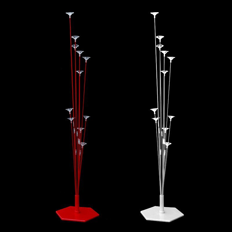 Feliz Asamblea Globo Rojo columna soporte empalme boda fiesta de cumpleaños base hexagonal flotante al por mayor