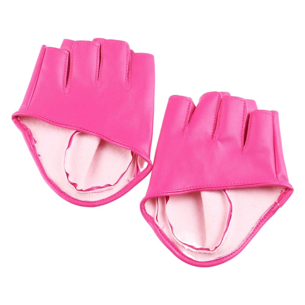 Nuevo medio dedo guantes de cuero mujeres europeas y americanas DS media palma guantes etapa discoteca pole dance rendimiento medio dedo guantes