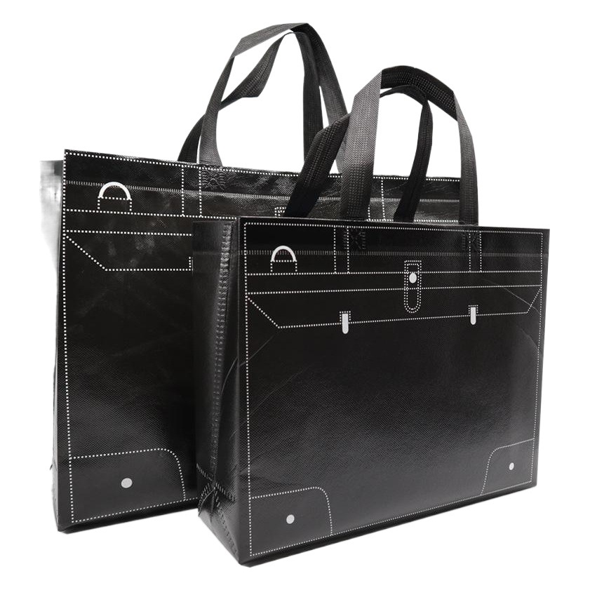 Equipaje de moda recubierto no tejido bolsa en stock bolsa de compras bolso de la ropa bolsa de embalaje de regalo bolsa de compras