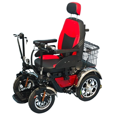 New Electric Wheelchair 800W Motor Disc Brake Off-Road Wheelchair Elderly Disabled Four-Wheel Mobility Scooter (Qatlanan elektrik velosipedlər) - king-kong-800w-motor-with-48v20ah-lead-acid-battery