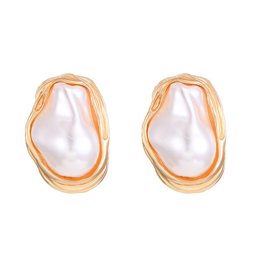 European and American cross-border baroque pearl set jewelry women's high-end necklace earring ring bracelet necklace
