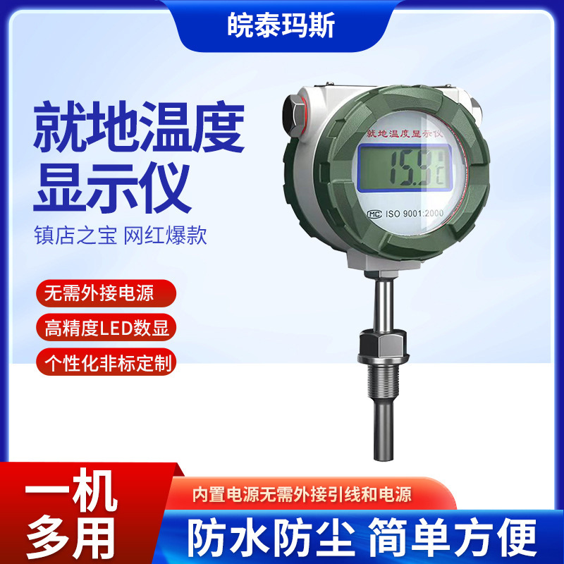 防爆数显就地显示仪 PT100 热电阻 一体化温度变送器 4-20ma