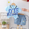 Summer summer clothing, children's set, polo for boys, 2023 collection, children's clothing, with short sleeve, wholesale