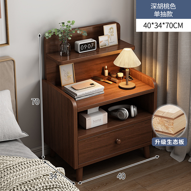 Escritorio de cabezal de cama dormitorio simple moderno pequeño estante de cabezal de cama 2025 nuevo lujo ligero de alta sensación de gabinete de almacenamiento muy estrecho