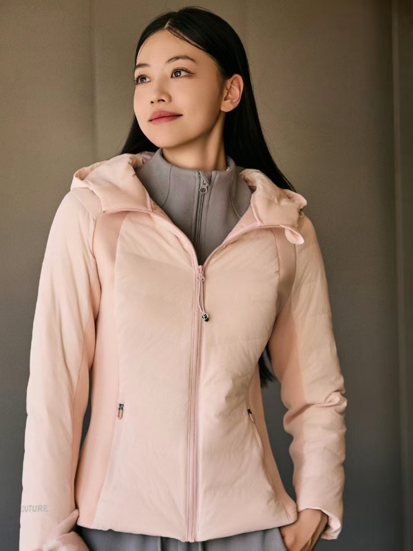 lulu同款连帽羽绒服女秋冬保暖锁温外套高品质时尚羽绒服户外修身|undefined