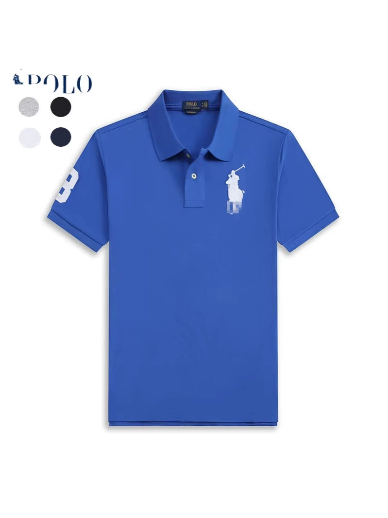 2026 год cross-border Raff RL POLO shirt мужская вышитая лошадь značок лацкан поло сShort-sleeved летний деловой повседневный футболка