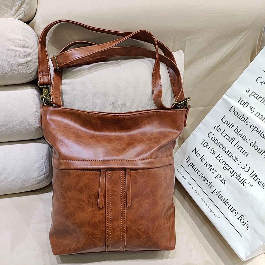 Women's Single Shoulder Crossbody Bag Soft Leather Gradient_voghion.com