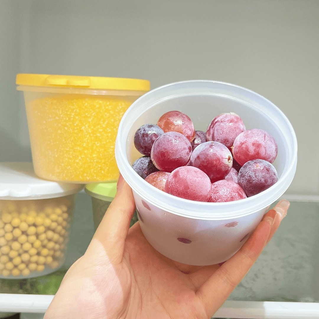 Latas selladas para el hogar Latas transparentes de cocina multifuncionales Latas de almacenamiento de plástico Latas de almacenamiento de alimentos redondas con tapa