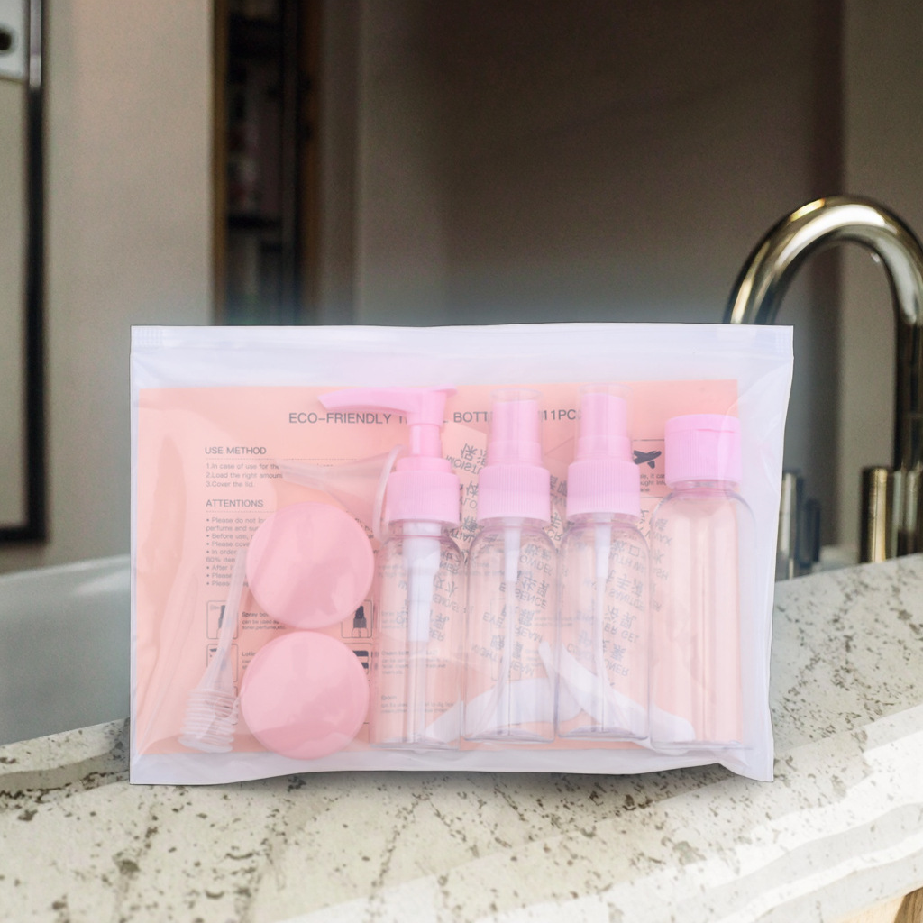 Botella de viaje recargable de una pieza con envío gratis, juego de botellas de spray, botella de muestra, botella vacía portátil para el cuidado de la piel, botella de spray hidratante
