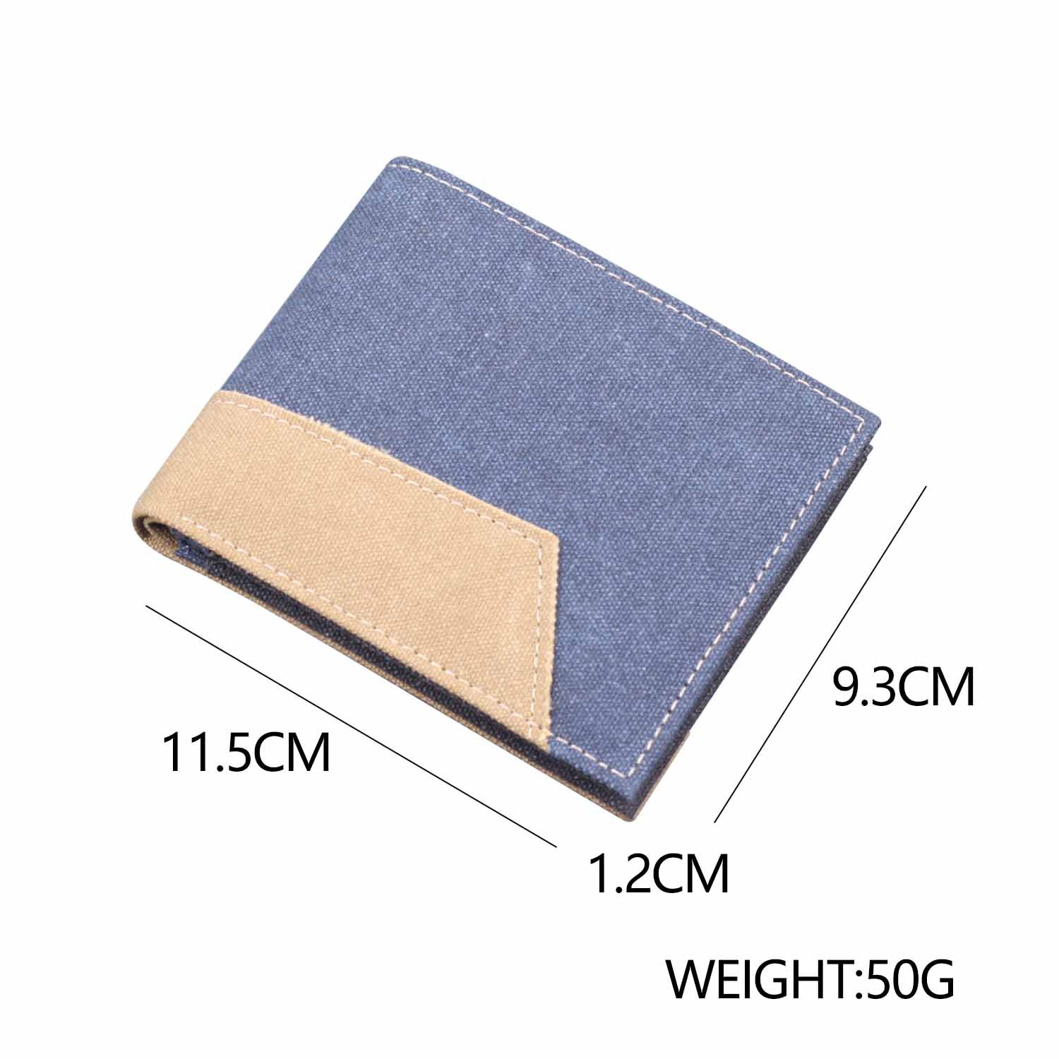 Canvas cartera corta para hombres cartera de tarjetas en una cartera de hombre cartera de jeans cartera transfronteriza