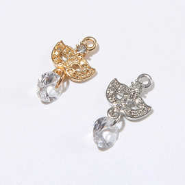 五金电镀吊坠镶钻内裤配件时尚挂件单坠材料内衣饰品服装箱包辅料