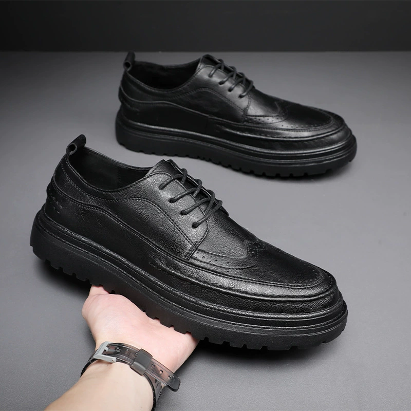 Новая английская мужская обувь Bullock Lefu туфли на толстой подошве ретро подлинная деловая мужская кожаная обувь мужская повседневная обувь