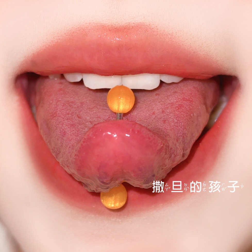 Satan's Children 16G Tongue Barbell Titanium Steel Tongue Ring Spice Girls Flash Tongue Piercing Jewelry detail image 9