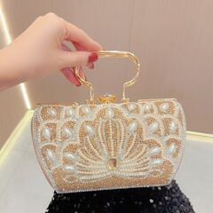 New Cross-border Retro Handbag Bar Party Wedding Birthday Banquet Shoulder Bag Diamond Embellished Evening Bag