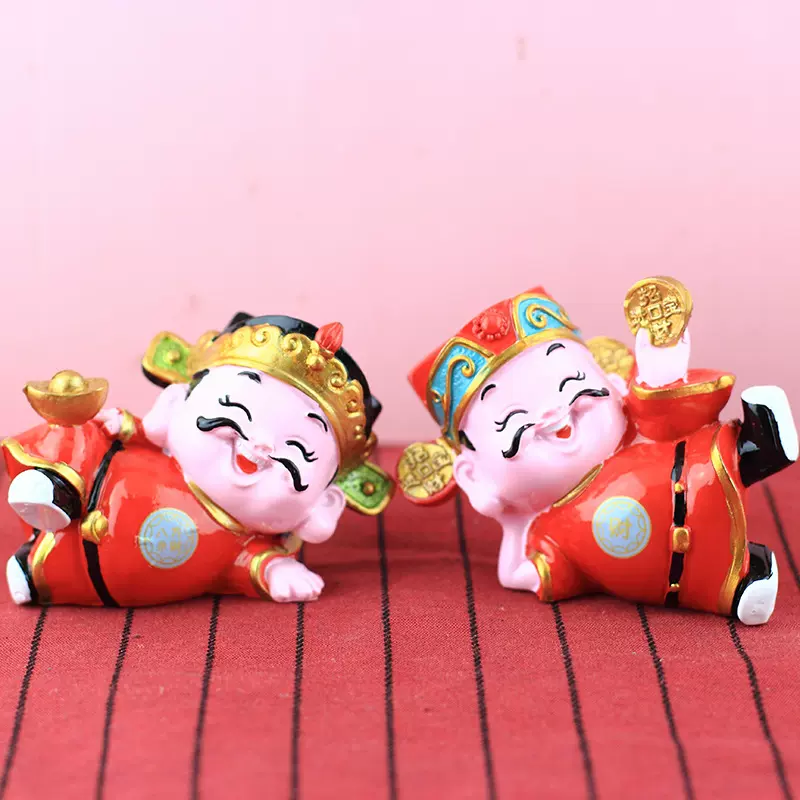 新年财神爷摆件办公室家居桌面装饰品汽车中控台摆设创意礼物批发