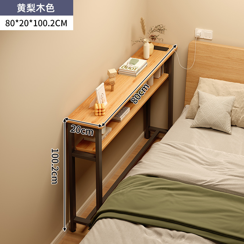 Mesa pequeña y estrecha junto a la pared, barra de comedor súper estrecha para el hogar, mesa larga de una palabra, estante de la sala de estar, barra larga de piso, gabinete estrecho, arte de hierro