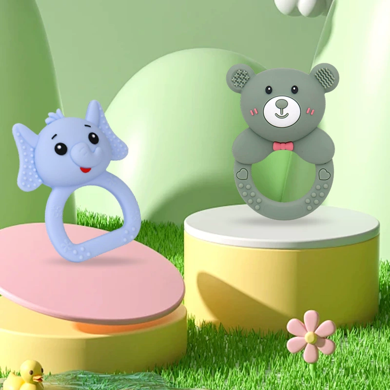 Children's silicone beanbag, appeases handheld teether for correct bite, toy, 0-2 years